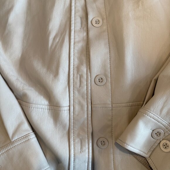 Babaton Aritzia Faux Leather Pelli Shirt Jacket - Picture 4 of 5
